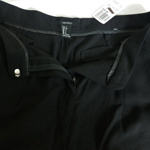 Forever 21 High Rise Wide Leg Black Capri Pants S